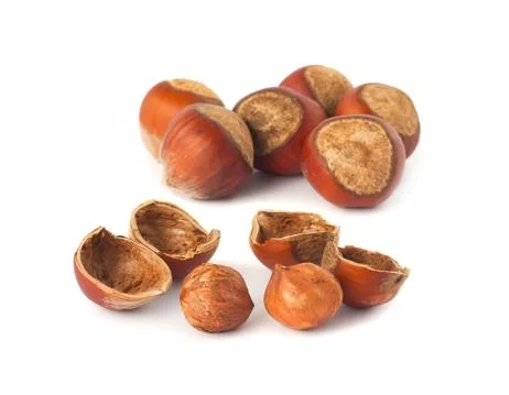 Heap of Hazelnuts Stock Photos