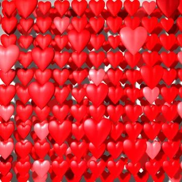 Heap hearts background Stock Illustration