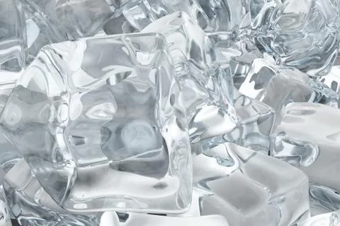 Heap of ice cubes. background of white ice cubes 3d rendering Stock Illustration