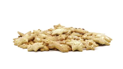 Heap of lebkuchen looping on white Stock Footage 8970624