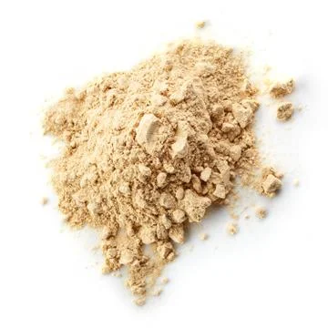 Heap of maca powder Foto stock