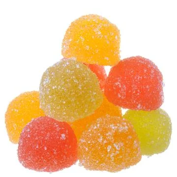 Heap multicolored candy isolated Stock Photos