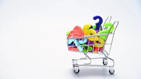 Heap of multicolored numbers Stock Footage 165852611