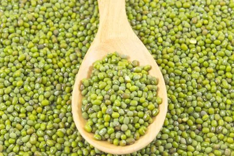 Heap of mung beans Stock Photos