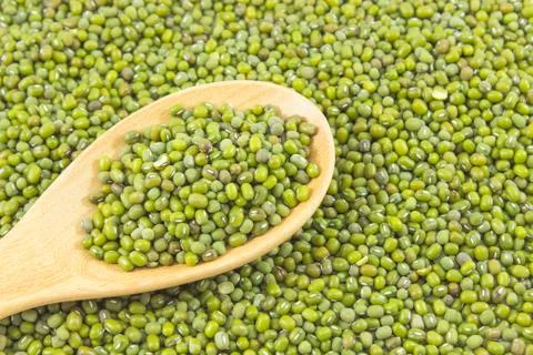 Heap of mung beans Stock Photos