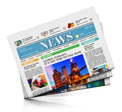 Heap of newspapers Illustrazione stock