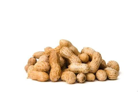 Heap of nuts on white background Stock Photos