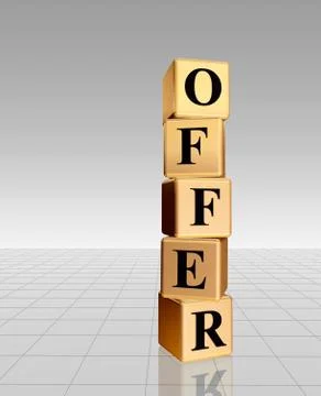 Heap offer with reflection Stock Illustration