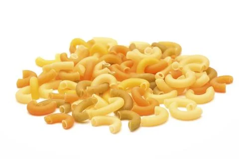 Heap of pasta on white background Stock Photos