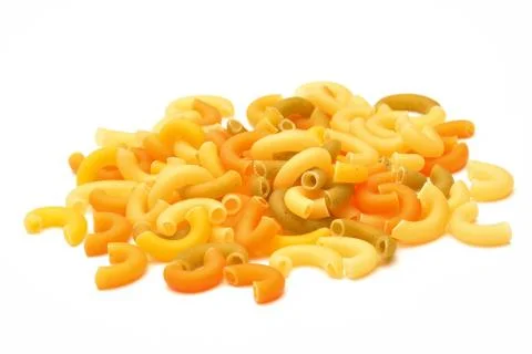 Heap of pasta on white background Stock Photos