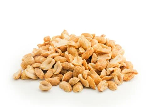 Heap of peanuts isolated on white Stock Photos