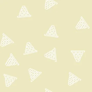 Heap of peat line vector seamless pattern 스톡 일러스트