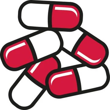 Heap of pills Stock Illustration