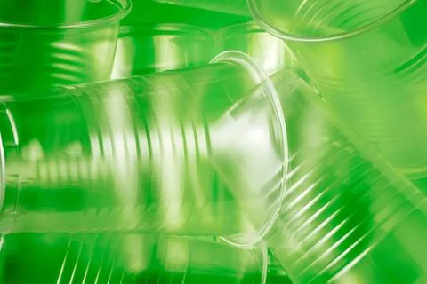 Heap plastic cups Stock Photos