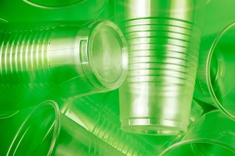 Heap plastic cups Stock Photos