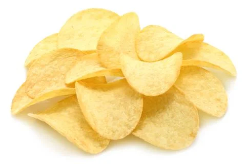 Heap of potato chips Stock Photos