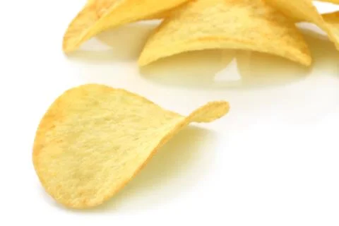 Heap of potato chips Stock Photos