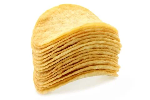 Heap of potato chips Stock Photos