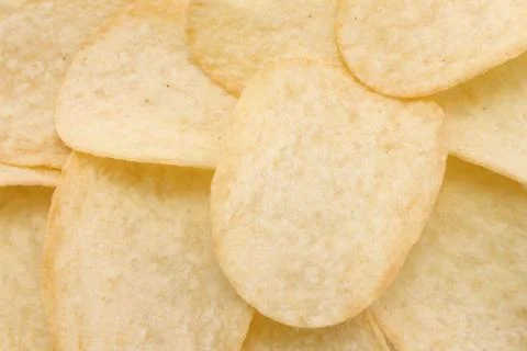 Heap of potato chips texture Stock Photos