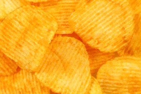 Heap of potato chips texture Foto stock