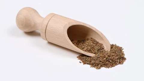 A heap of quality seeds of mathiola. Side view. Stock Footage 194435124