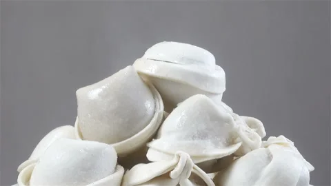 Heap of raw dumplings Stock Footage 150155703