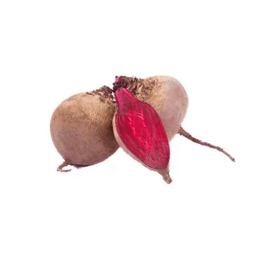 Heap of raw red beet, isolated Stock Photos