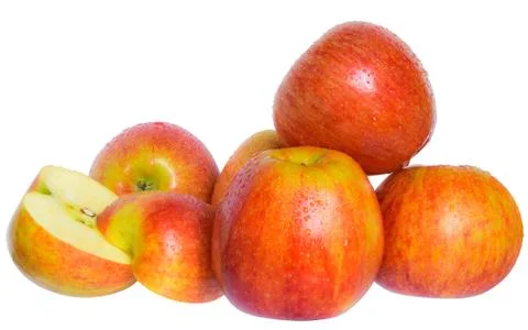 Heap red apple isolated Stock Photos