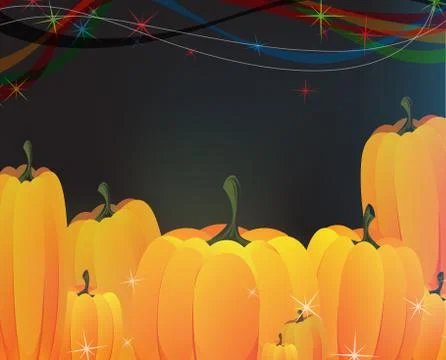 Heap of ripe pumpkins Stock Illustration