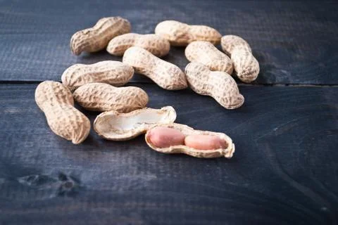 Heap of roasted peanuts Stock Photos