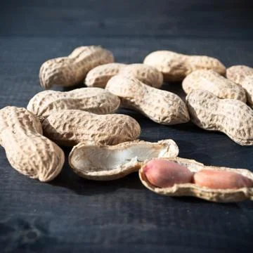 Heap of roasted peanuts Stock Photos