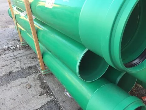 Heap of round plastic tubes Stock Photos