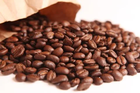 Heap of rusty coffee beans Stock Photos