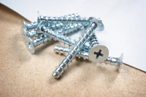 Heap of screws Stock Photos