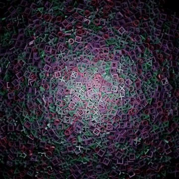 A heap of shapes. Stock Illustration