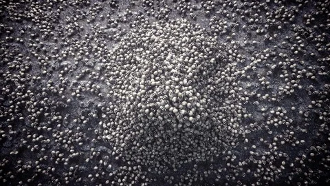 Heap of skulls. Apocalypse and hell concept. Stockbeeldmateriaal 73556259