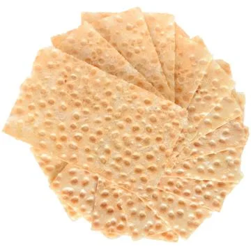 Heap slice of crispbread top view Stock Photos