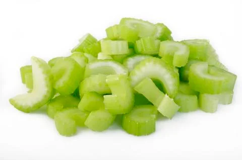 Heap of sliced celery Stock Photos