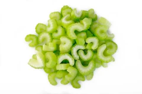 Heap of sliced celery Stock Photos