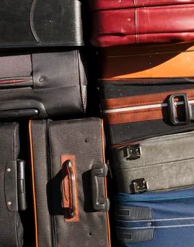 Heap of suitcases Stock Photos