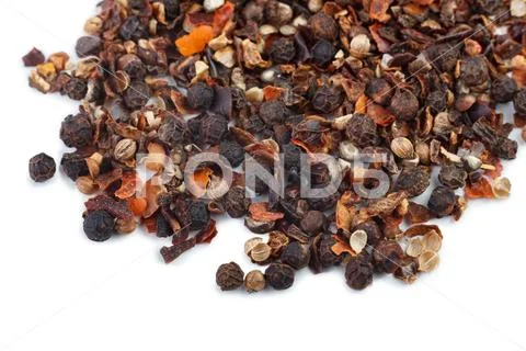 Heap of sweet-scented black pepper peas Stock Photos