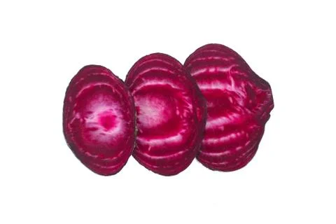 Heap of three red colored cabbage isolated on a white color background Stock Photos