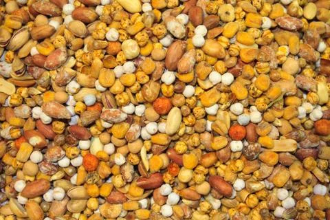 Heap of variety of different nuts Stock Photos