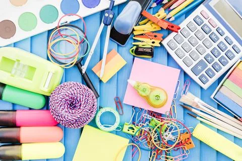 Heap various school stuff Resolution and high quality beautiful photo 스톡 사진