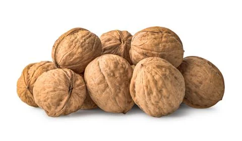 Heap of walnuts Stock Photos