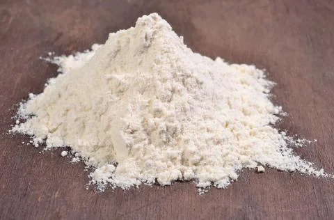 Heap of white flour Stock Photos