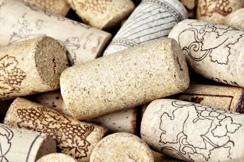 Heap of wine corks Stock Photos