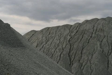 Heaps of aggregate. 스톡 사진