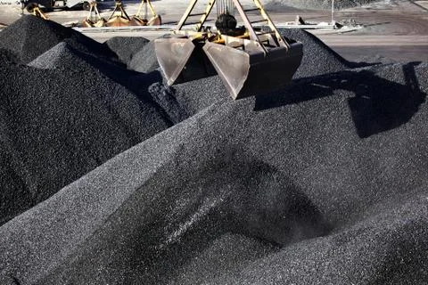 Heaps of coal Stock Photos