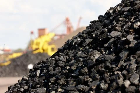 Heaps of coal Stock Photos